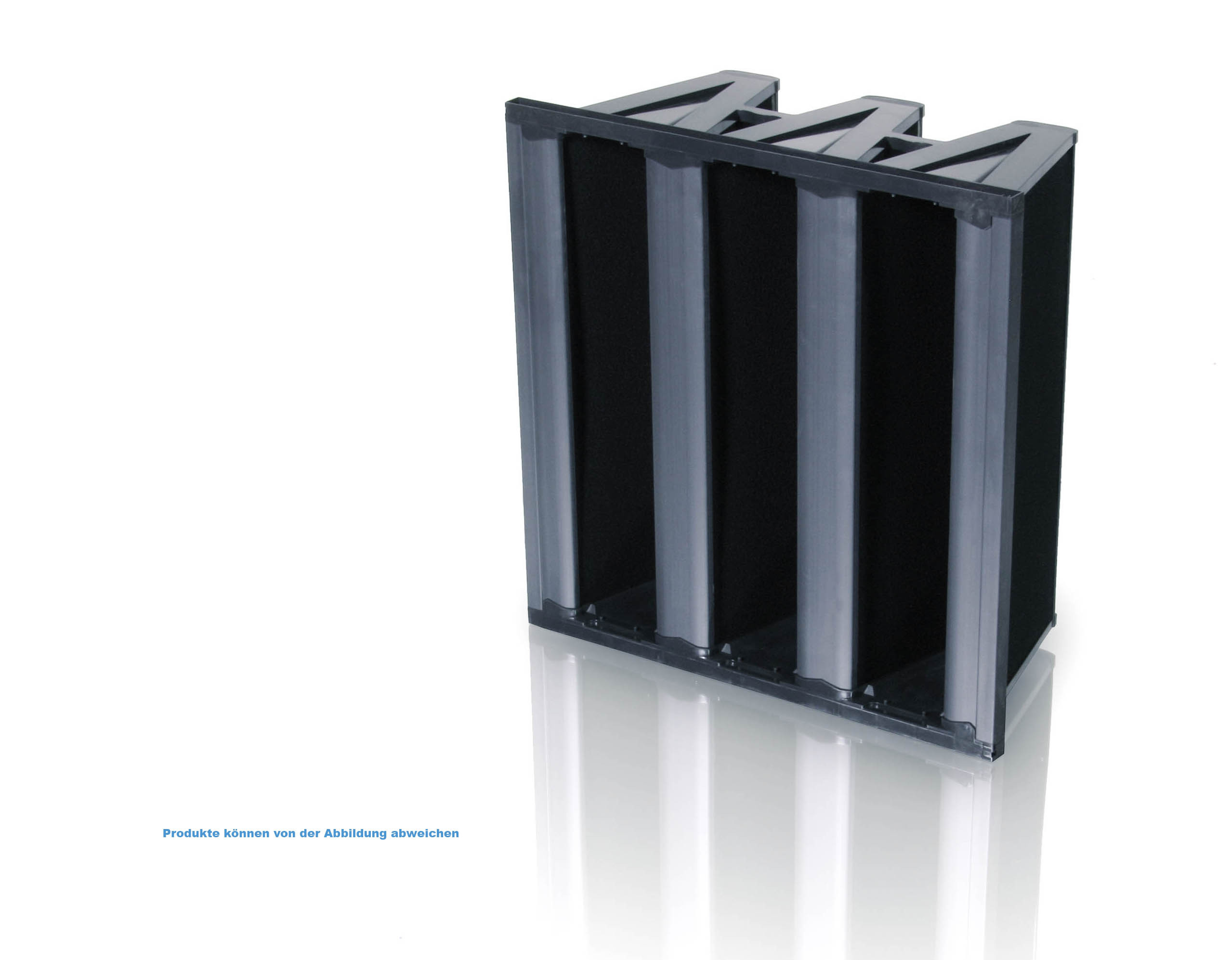 Aktivkohle V-Form Kompaktfilter (4V), Gr. 592x287x292 mm, PES/Mikroaktivkohle