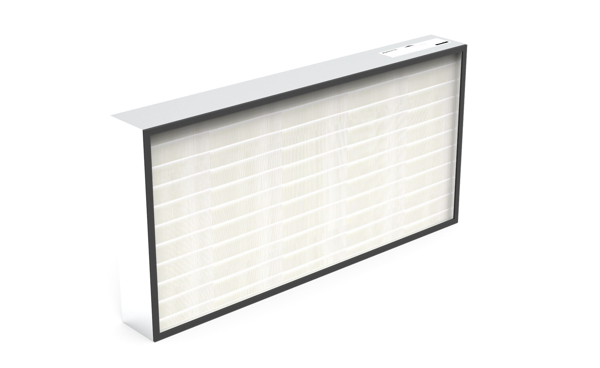HEPA Filter (Reinraum),  HS-Mikro SF-AL., Gr. 1220x610x150 mm, EN1822 Kl. H14, Rahmen: AL-Profil, Griffschutz:  beidseitig, Dichtung:  einseitig, Flachprofil