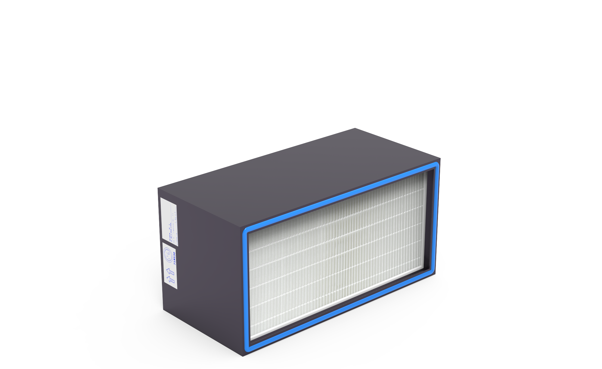 HEPA Filter HS-Mikro SF, Gr. 305x610x292 mm, EN 1822 Kl. H14, Rahmen: Kunststoff, Dichtung:  einseitig, geschäumt
