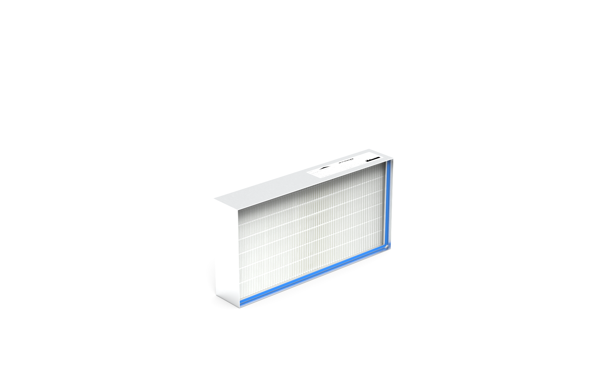 HEPA Filter (Reinraum),  HS-Mikro SF-AL., Gr. 610x305x109 mm, EN1822 Kl. H14, Rahmen: AL-Profil, Griffschutz:  einseitig, Dichtung:  einseitig, geschäumt