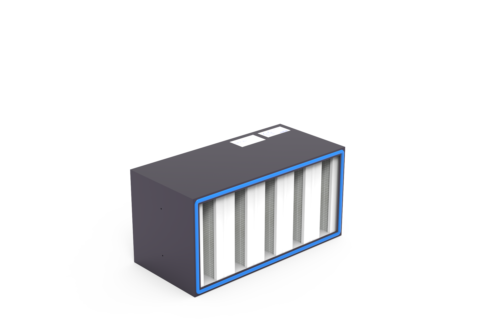 V-Form Feinstaubfilter HS-Makro 85 FV, Gr. 610x305x292  mm,  ISO 16890 ISO ePM1 60%, Rahmen: Kunststoff, Dichtung:  einseitig, geschäumt