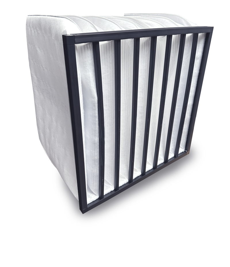 Energiespartaschenfilter, ISO ePM1 60%, 592x287x300 mm, 8 Taschen, Kunststoffrahmen