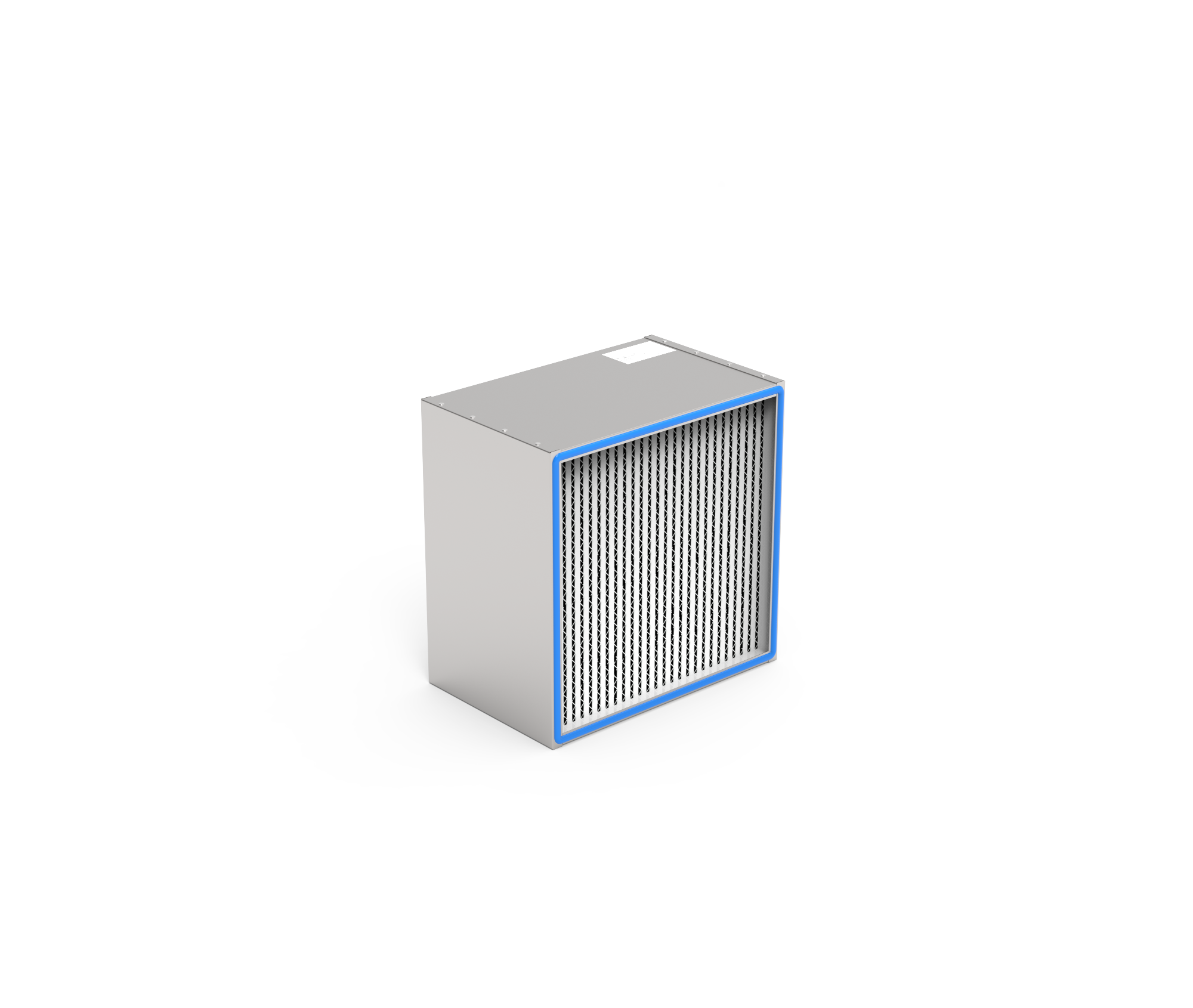 Schwebstofffilter (Aluminiumseparatoren), HS-Mikro S, Gr. 417x417x292 mm,  EN 1822 Kl. H14, Rahmen: verzinkter Stahl, Dichtung:
