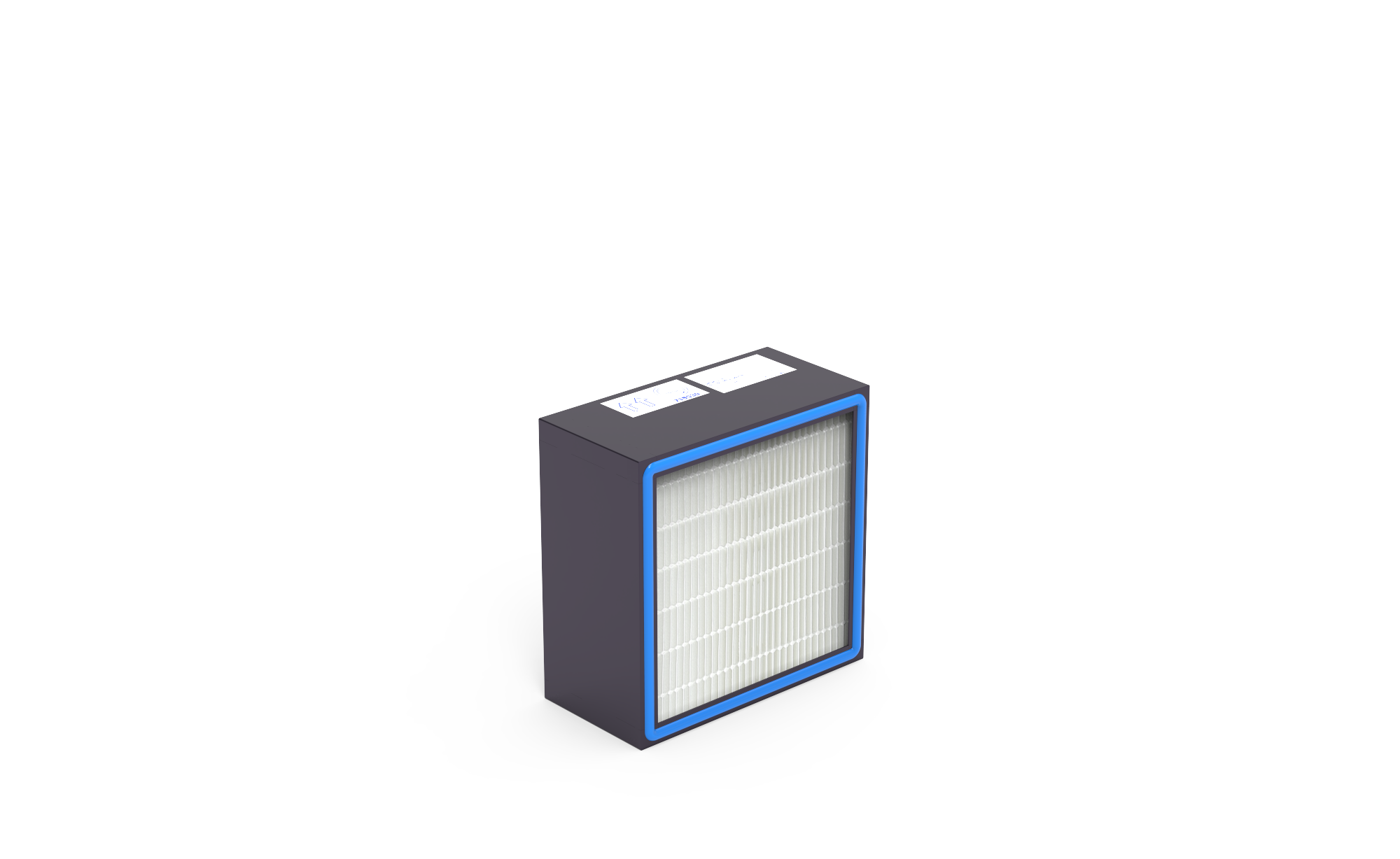 HEPA Filter HS-Mikro SF, Gr. 305x305x150 mm, EN 1822 Kl. H13, Rahmen: Kunststoff, Dichtung:  einseitig, geschäumt